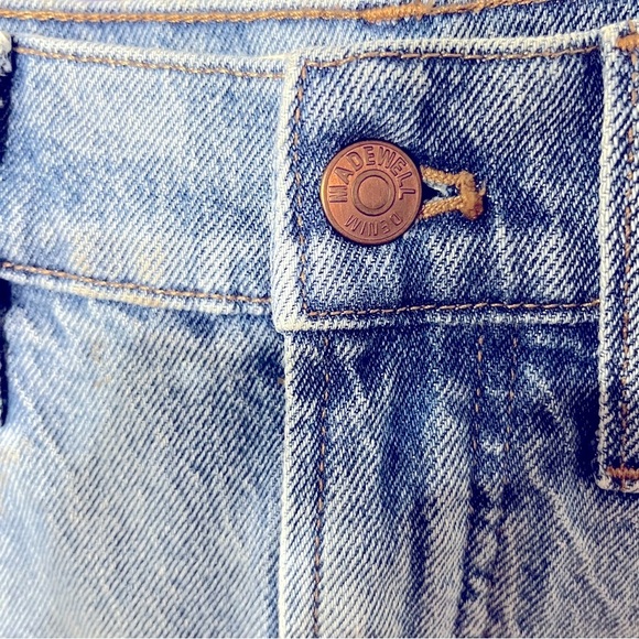 Madewell The Perfect Jean Short High Rise Cotton Tencel Blend Fringe Fray Hem - Picture 8 of 9